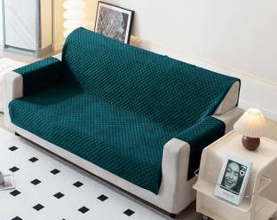 Fashion Throw Velvet Checkered 3 Seater Sofa Cover