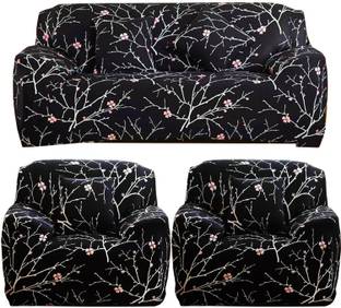 Gifts Island Polyester Floral 3+1+1 Seater Sofa Cover