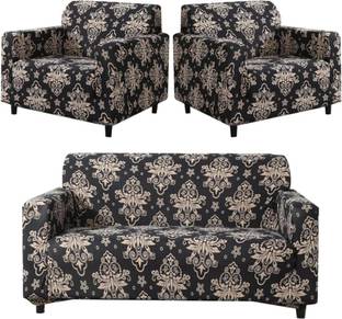 VARIKSH HOMES Polycotton Floral 3+1+1 Seater Sofa Cover