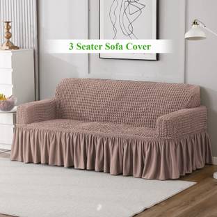 HOKiPO Polyester 3 Seater Sofa Plain Cover