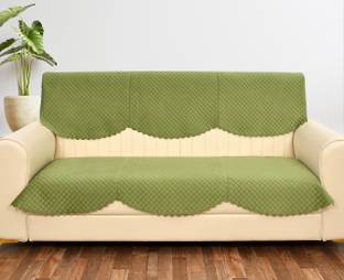 WiseHome Velvet 3 Seater Sofa Checkered Cover