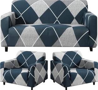 FurShine Polyester Abstract 3+1+1 Seater Sofa Cover