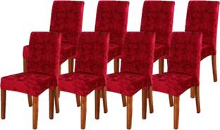 QUIRKYHUB Velvet Plain 1 Seater Chair Cover