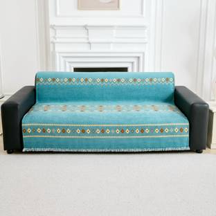 HOMETHREADS Chenille 4 Seater Sofa Floral Cover