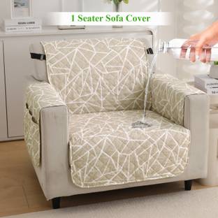 HOKiPO Polyester 1 Seater Sofa Geometric Cover