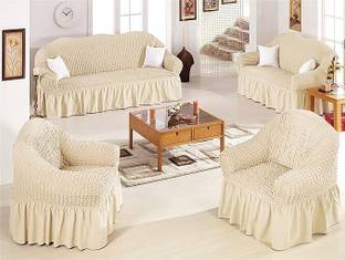 EXOTICE Velvet Geometric 3+1+1 Seater Sofa Cover