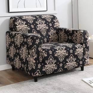 FurShine Polyester Checkered 1 Seater Sofa Cover