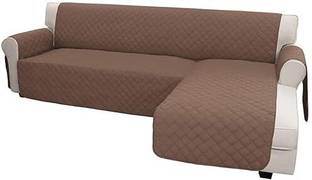 BLESSING PET SUPPLY Microsuede Embroidered 3+3 Seater L-Shape Sofa Cover