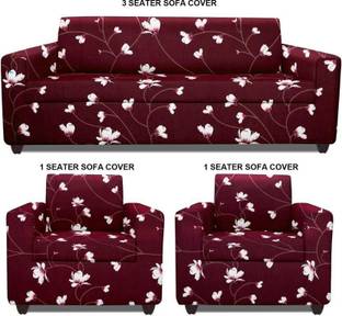 papsun Polyester 3+1+1 Seater Sofa Floral Cover