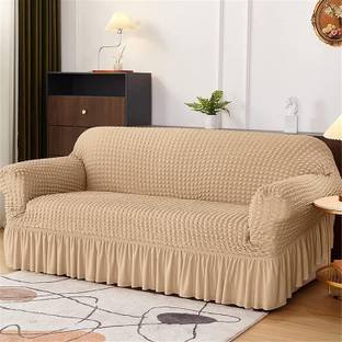 lukzer Polyester 2 Seater Sofa Checkered Cover