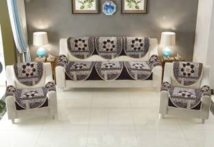 Nendle Polyester Floral 3+1+1 Seater Sofa Cover