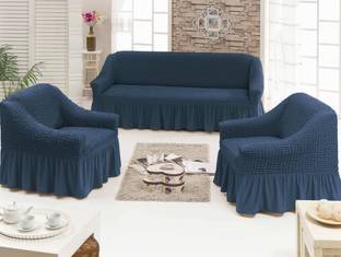 Multitex Polyester Plain 3+1+1 Seater Sofa Cover