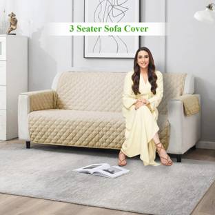 HOKiPO Polyester Plain 3 Seater Sofa Cover
