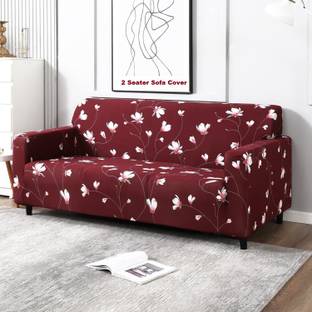 PRABHNOOR Polyester Floral 3 Seater Sofa Cover