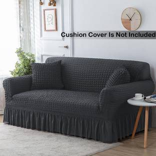 lukzer Polyester 1 Seater Sofa Checkered Cover