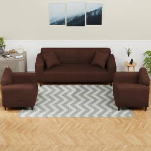 lukzer Jacquard Checkered 3+1+1 Seater Sofa Cover
