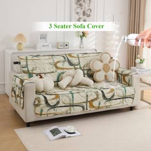 HOKiPO Polyester Abstract 3 Seater Sofa Cover