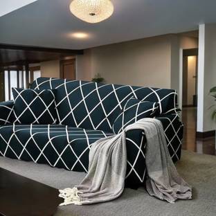 ADstore Polyester Geometric 3 Seater Sofa Cover