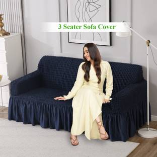 HOKiPO Polyester 3 Seater Sofa Plain Cover