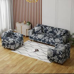 lukzer Polyester 3+1+1 Seater Sofa Floral Cover