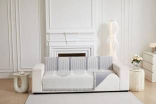 Home Cloud Chenille 3 Seater Sofa Striped Cover