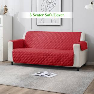 HOKiPO Polyester Plain 3 Seater Sofa Cover