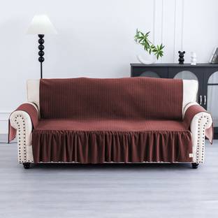 HOMESTIC by Kuber Industries Velvet 3 Seater Sofa Floral Cover