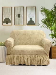 Cortina Polyester Checkered 1 Seater Sofa Cover