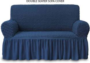Magic Cover Polyester 2 Seater Sofa Checkered Cover