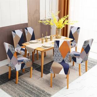 QUIRKYHUB Polycotton Geometric 1 Seater Chair Cover