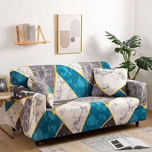 TURIYA Polyester Floral 3 Seater Sofa Cover