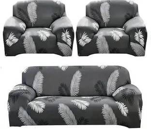 LA MANTTA Polyester 3+1+1 Seater Sofa Floral Cover