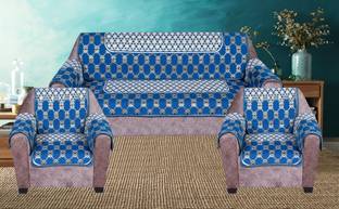 Nendle Cotton 3+1+1 Seater Sofa Abstract Cover