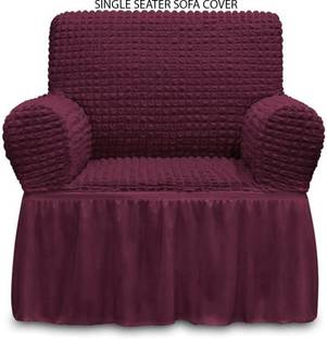 Magic Cover Polyester Embroidered 1 Seater Sofa Cover