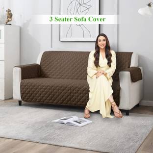 HOKiPO Polyester 3 Seater Sofa Plain Cover