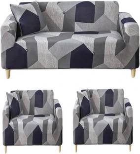 DEEJAY Polycotton Geometric 3+1+1 Seater Sofa Cover