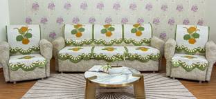 MHF Cotton Floral 3+1+1 Seater Sofa Cover