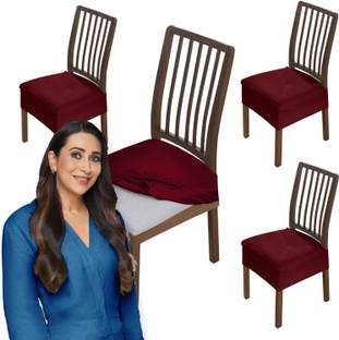 HOKiPO Velvet Plain 4 Seater Chair Cover