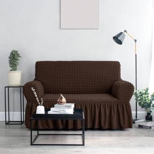 Cortina Polyester Plain 2 Seater Sofa Cover