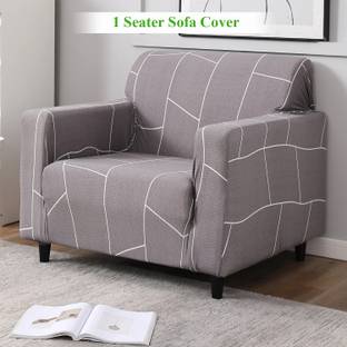 HOKiPO Polyester 1 Seater Sofa Abstract Cover
