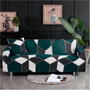 lukzer Polyester 3 Seater Sofa Geometric Cover