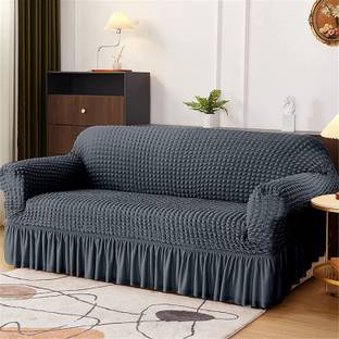 lukzer Polyester 2 Seater Sofa Checkered Cover