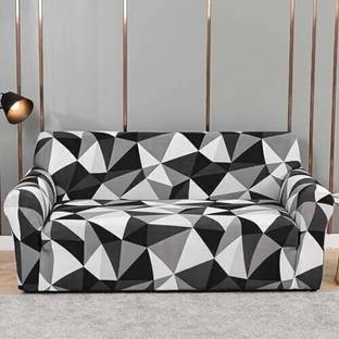 B BESTILO Polyester 3 Seater Sofa Geometric Cover