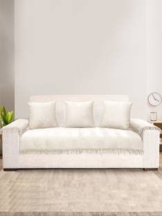 Saral Home Velvet Geometric 3 Seater Sofa Cover