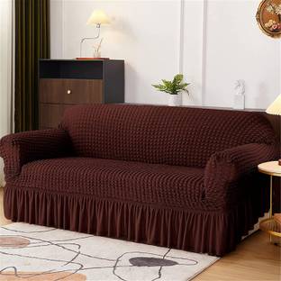 lukzer Polyester Checkered 3 Seater Sofa Cover