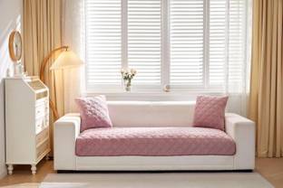 HOMETHREADS Velvet 4 Seater Sofa Floral Cover