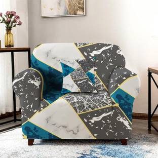 lukzer Polyester 1 Seater Sofa Geometric Cover
