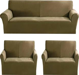 Gifts Island Velvet Plain 3+1+1 Seater Sofa Cover