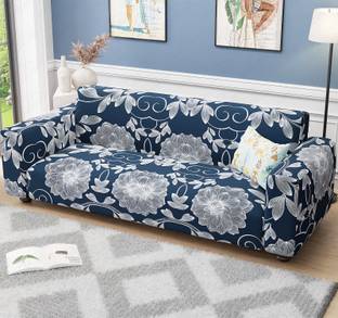 lukzer Polyester 3 Seater Sofa Floral Cover