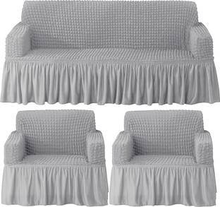 B BESTILO Polyester 3+1+1 Seater Sofa Plain Cover